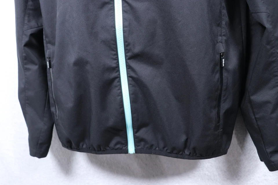 Wilson Lightweight Packable Rain Jacket Full-zip Men Large Black 100% Polyester - Image 3 of 4