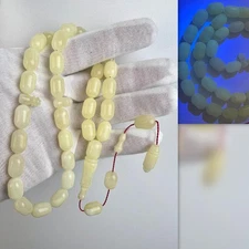 Natural Ukraine amber 37.7gr ISLAMIC 33+3 PRAYER ROSARY BEADS Tasbih Misbaha