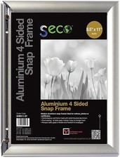 8.5x11 Silver Snap Frame  Front Loading Aluminum Poster Frame  Easy Open Sign