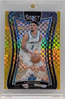 2024-25 Panini Select #316 LaMelo Ball Mezzanine Level Gold Prizm #8/10 SSP