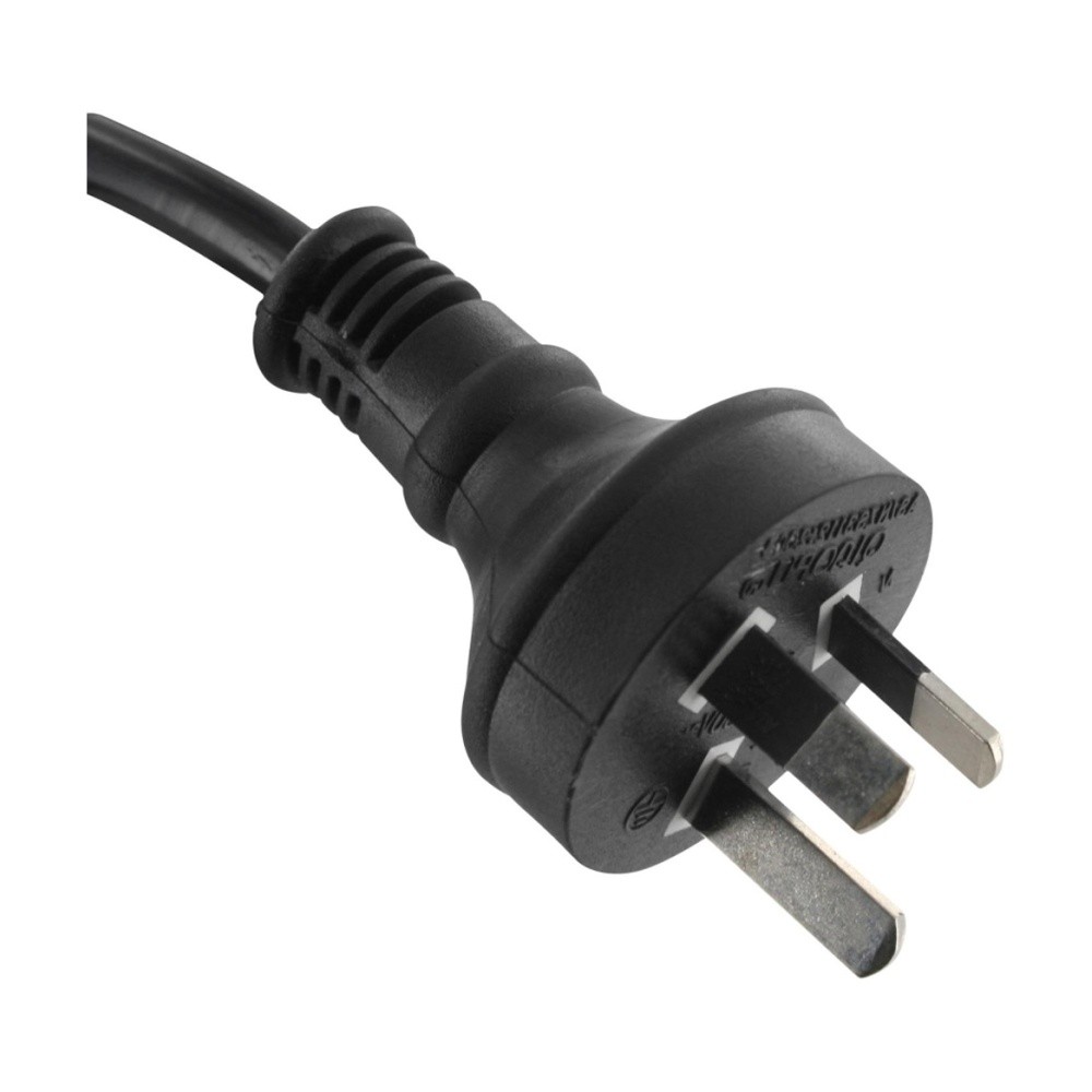 2x 2m Mains Power Extension Lead Cord Standard Australian AU 3-Pin Plug Black — image 3