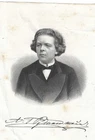 Antique Anton Rubinstein Russian Composer Lithograph Print Facsimile Signature