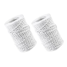 2 Rolls Floral Wire - Paper Covered Craft Twine 50m/164ft 1mm - Wired Twine for