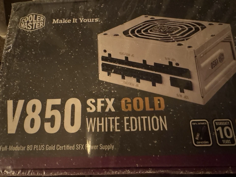 Cooler Master V850 White SFX Gold ITX SFF Modular Power Supply, 850W 80Plus Gold - Image 4 of 4