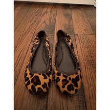 Tory Burch Leopard Print Calf Hair Ballet Flats Women's Size 8