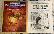 1989 TSR AD D 2nd Edition - DUNGEON MASTER SCREEN 9263 - Complete w/ Module