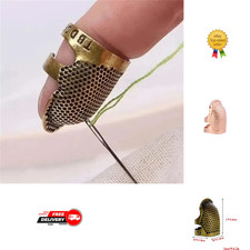 Adjustable Vintage Sewing Thimble Non Slip Embroidery Finger Ring UK