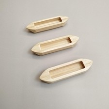 3 pezzi di barca in legno, canoa da pesca nautica per casa, libreria,