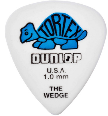 Dunlop 424P10 1.0mm Tortex Wedge Guitar Picks, 12-Pack