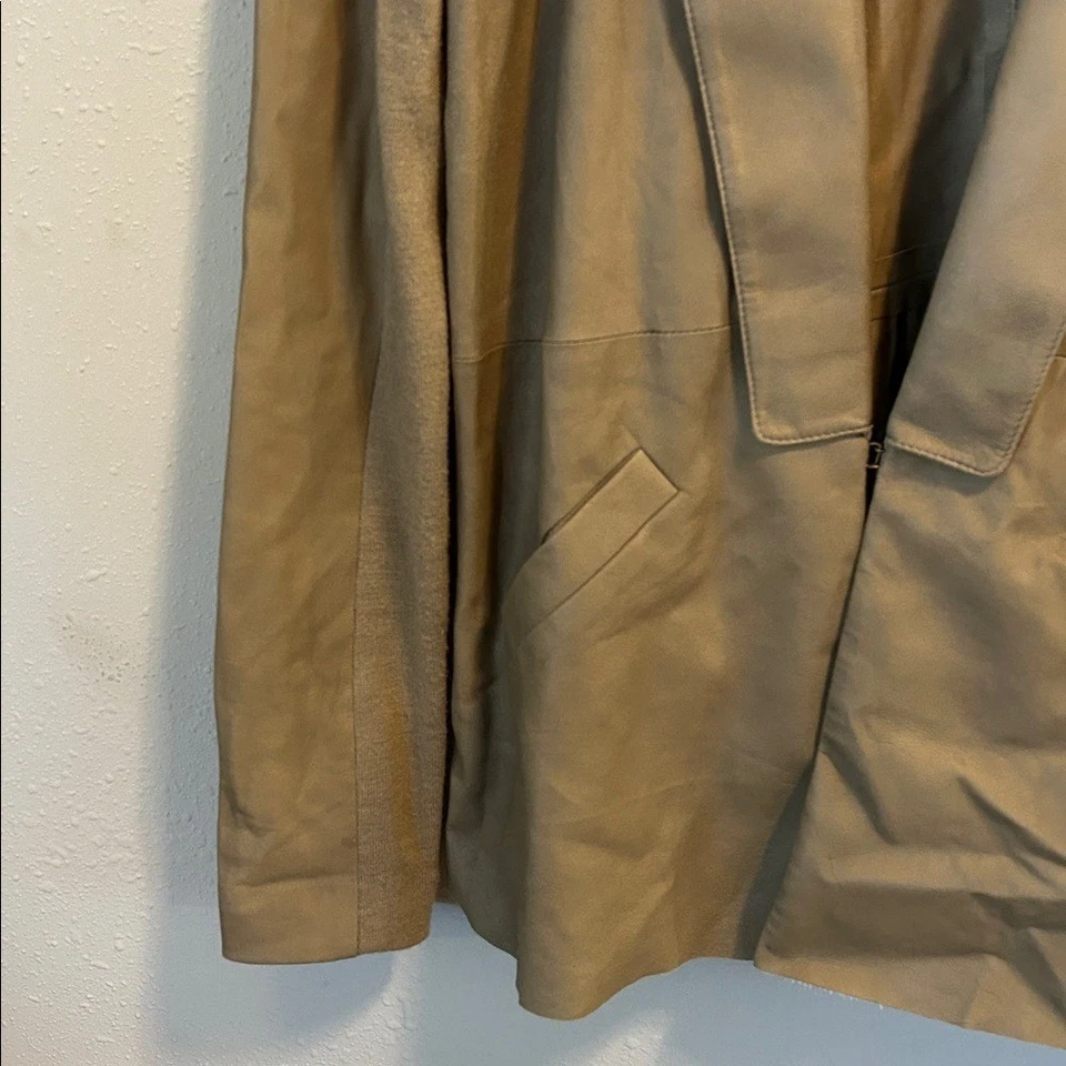 Chaqueta Blazer Veda Cuero Taupe M Foto 3 de 4