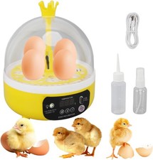 4 Eggs Mini Incubator with Transparent Lid 7W Automatic Temperature Humidity Con