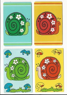 SNAILS 4 single vintage playing cards