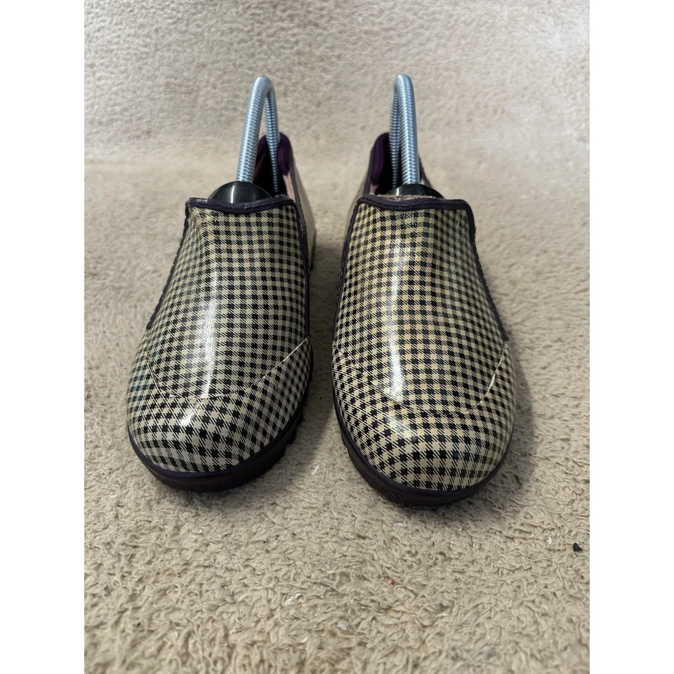 Sperry Top Sider Womens Gingham Slip On Shoes Garden Clogs Waterproof Rain Sze 6 - Image 2 of 4
