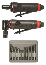 Astro Pneumatic 219 ONYX 3-Piece Die Grinder Kit w/ Rotary Burr Set