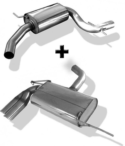 FOX Sportauspuffanlage ab Kat 2x76mm gerollt schräg für Seat Leon 1P 1.4l 1.8l - Bild 1 von 14