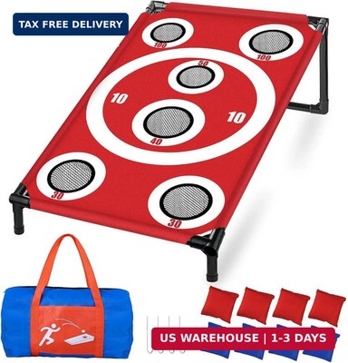NZQXJXZ Cornhole Board Set with 8 Bean Bags 3x2 Ft Corn Hole Games Portable Corn