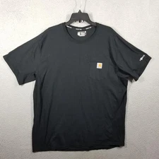 Carhartt Force Shirt Mens XL Black Relaxed Fit Pocket Workwear Tee Performance