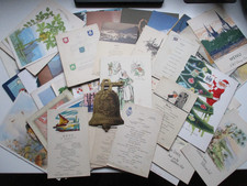 VINTAGE SHIPPING CRUISE MENU CARDS x 55 CUNARD CASTLE LINE ROYAL MAIL..1930s/60s