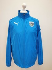 Z302 MENS WEST BROMICH ALBION BLUE FOOTBALL WINDBREAKER JACKET UK M EU 50