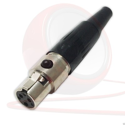 Switchcraft Tini Q-G  3-polig TA3F Buchse Mini XLR Stecker. Schwarzes Kunststoffgehäuse