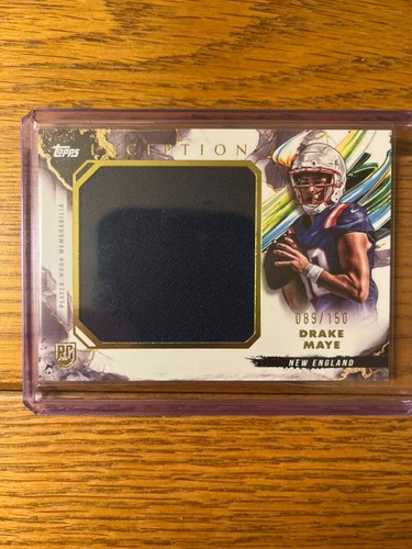 Drake Maye RC 2024 Topps Inception Jumbo Patch (Worn) "White" 89/150 SP