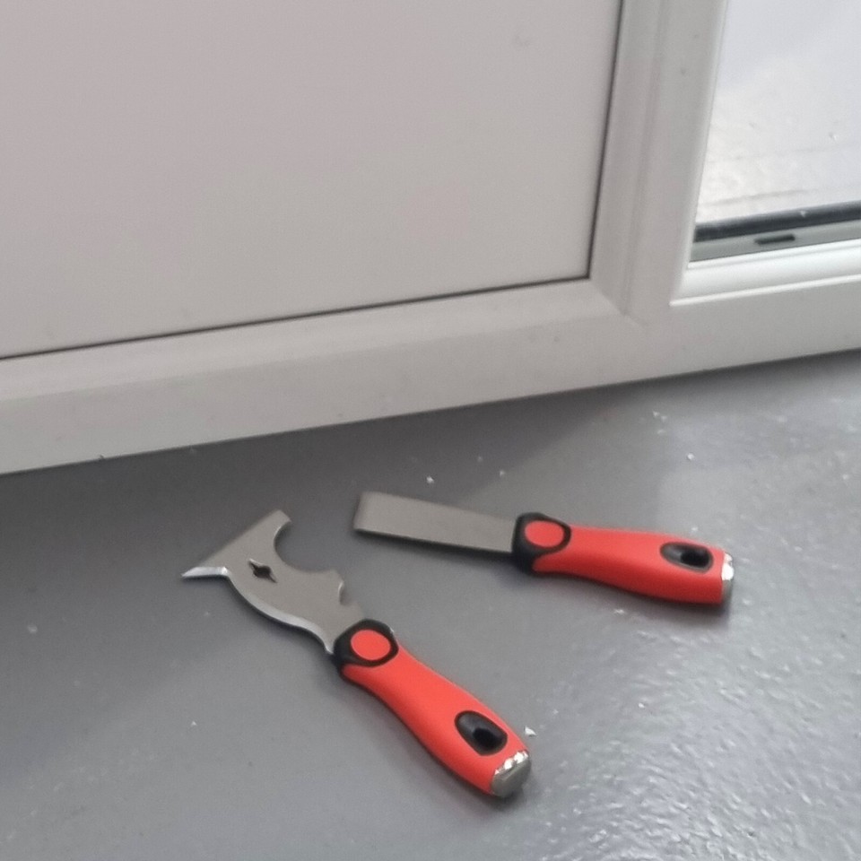 uPVC Glazing Tools Chisel Paddle Window Frame Bead Deglazing Plastic ...