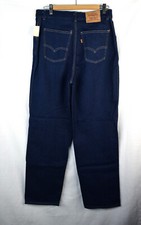 VINTAGE Levis Jeans Womens 34 Dark Wash Orange Tab 1970s Wide Leg New Deadstock