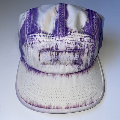 Supreme Bleached Chino Camp Cap Hat - Purple - SS24 New Authentic