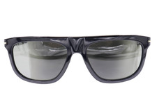 New Gucci Men Shiny Black Rectangular Gray Sunglasses GG1726S-001 56 370