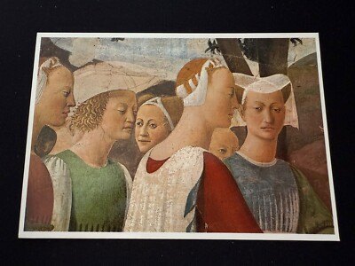 Kunst Postkarte: Anbetung des Waldes des Kreuzes von PIERO DELLA FRANCESCA 1452