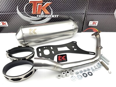 Edelstahl Turbo Kit G Max Sport Auspuff Goes Malcor MCT Wottan Storm 125 4T NEU