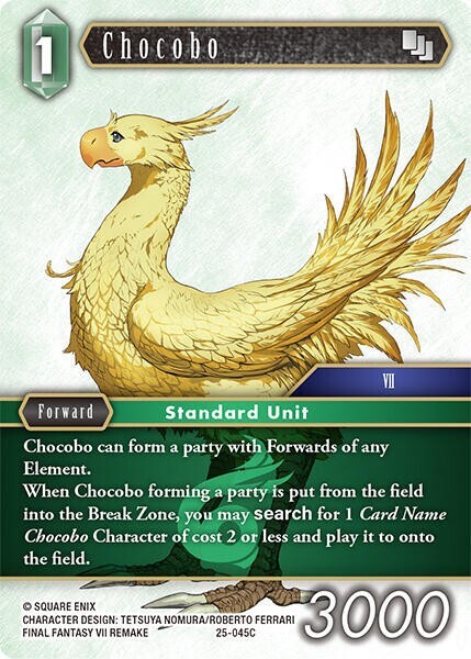 Chocobo Foil - 25-045C NM - Final Fantasy | eBay
