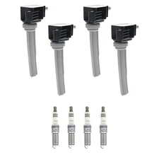 Hitachi 4 Ignition Coil 4 NGK Ruthenium Spark Plugs Kit For MKZ Nautilus 2.0 L4