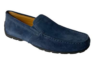 Mens Geox U Moner V Loafers - Dark Avio Suede, Size 10 US/ 43 EUR [U1144V]