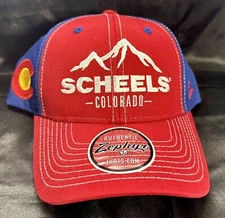 Scheels Colorado Snapback Hat Blue Red 👍 Adjustable