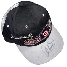 Dale Earnhardt #3 +SAM BASS CHASE VINTAGE autographed NOS VINTAGE NASCAR hat