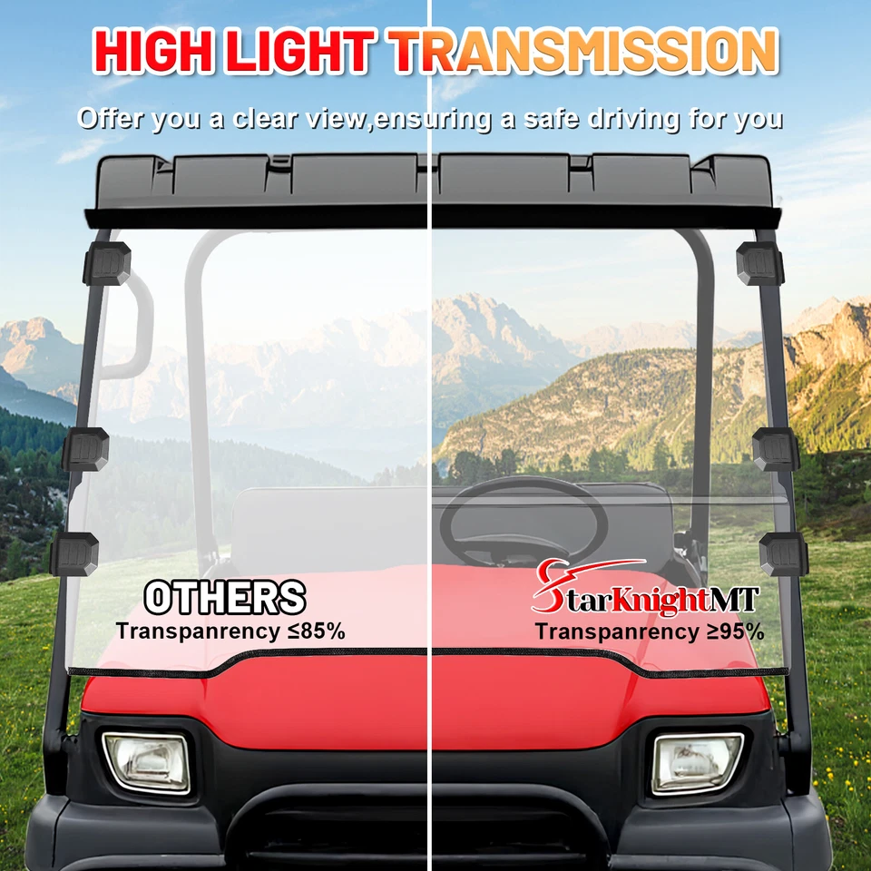 For 2003-2009 Kawasaki Mule 3010/ 2005-2013 Mule 3000 Full Front Window PC Foto 4 de 4