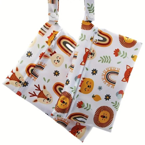 2pc Wet Bag / Nappy sack / swimwear bag, 2 sizes of toiletry bag various designs - Picture 30 of 45