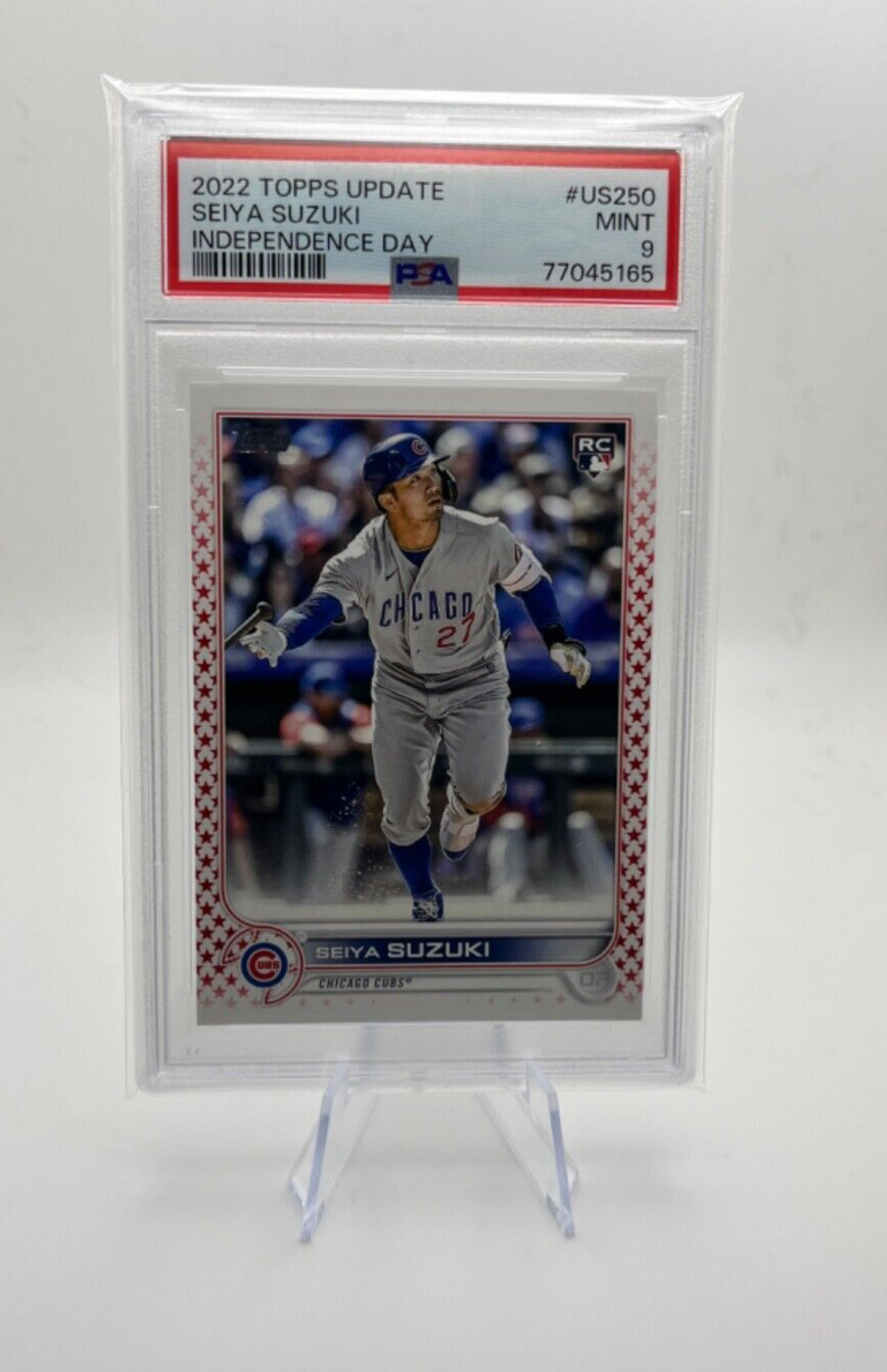 2022 Topps Update Seiya Suzuki Independence Day 66/76 US250 PSA 9 Mint