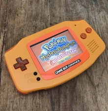 Nintendo Gameboy Advance GBA AGS-101 Orange Handheld Gaming Console BACKLIT IPS