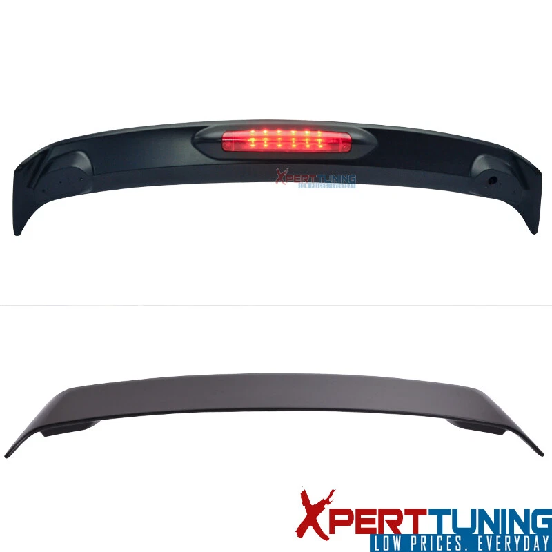 Fits 09-13 Toyota Corolla Rear Trunk Spoiler Lip W/LED Light ABS Unpainted Black Foto 4 de 4