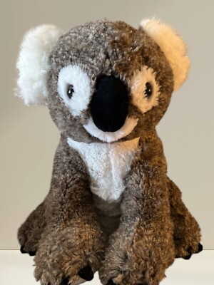 HugFun Real Koala Bear Plush 10'' Stuffed Animal Toy Brown Plastic Eyes