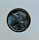 1934-P Mercury Winged Liberty Head Silver Dime, Full Split Band, 90% Silver