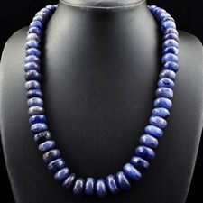 740.00 Cts Natural Round Shape Blue Iolite Unheated Beads Necklace NK03E175 DG 
