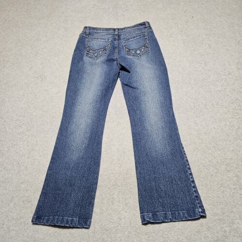 Relativity Jeans Womens 8 Blue Denim Bootcut Stretch Pocket med wash - Picture 2 of 11
