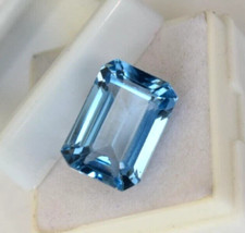 Aquamarine 14 Ct Light Blue Natural Emerald Cut Loose Gemstone For Jewellery