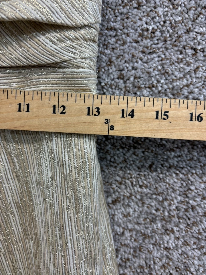 Mini Vestido Tibi Dorado Sin Tirantes Pequeño Metálico Rayas Vestido Torcido Frontal Para Mujer 4 Foto 4 de 4