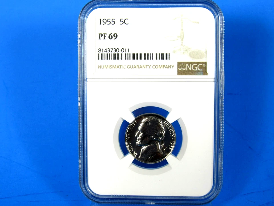 1955 to 1964 P, 10-Coin Set Jefferson Nickels NGC Pf 69 Beautiful Set JN-01 - Image 4 of 4