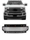For 20 22 Ford F250 F350 Super Duty Gloss Black Grille Raptr Style Lights Amber