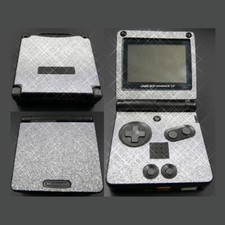 Shining Silver Bling Glitter Skin Sticker Protector for GBA SP Game Boy Advance
